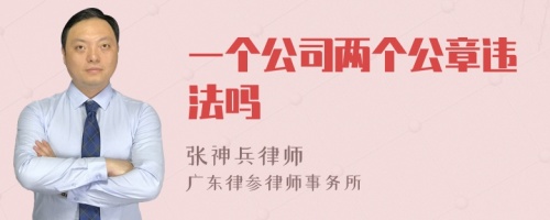 一个公司两个公章违法吗