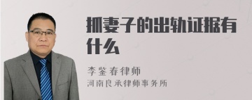 抓妻子的出轨证据有什么