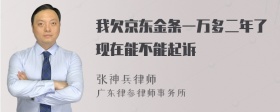 我欠京东金条一万多二年了现在能不能起诉