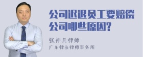 公司迟退员工要赔偿公司哪些原因?