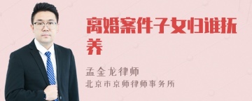 离婚案件子女归谁抚养