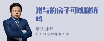 赠与的房子可以撤销吗