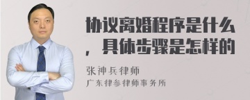 协议离婚程序是什么，具体步骤是怎样的