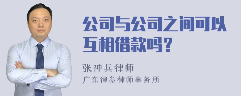 公司与公司之间可以互相借款吗？