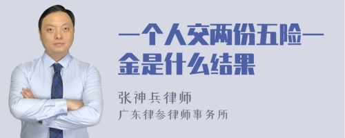 一个人交两份五险一金是什么结果