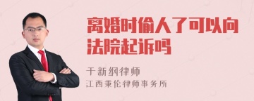 离婚时偷人了可以向法院起诉吗