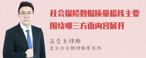 社会保险数据质量稽核主要围绕哪三方面内容展开