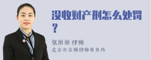 没收财产刑怎么处罚？