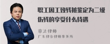 职工因工致残被鉴定为二级伤残的享受什么待遇