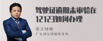 驾驶证逾期未审验在12123如何办理