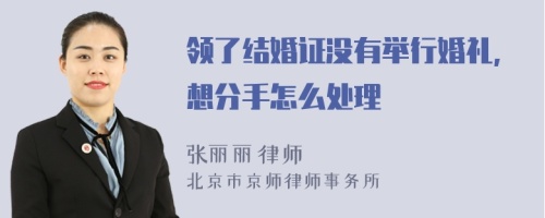 领了结婚证没有举行婚礼,想分手怎么处理