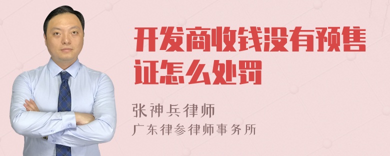 开发商收钱没有预售证怎么处罚