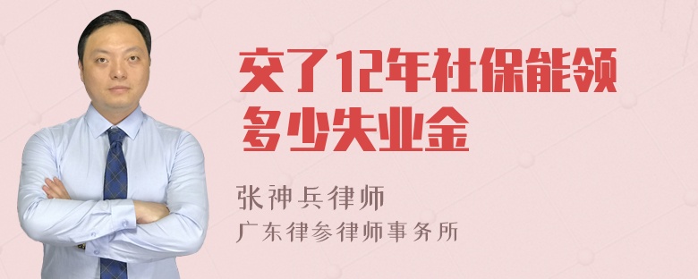 交了12年社保能领多少失业金