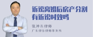 诉讼离婚后房产分割有诉讼时效吗