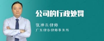 公司的行政处罚