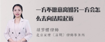 一方不愿意离婚另一方会怎么去向法院起诉