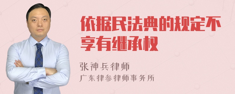 依据民法典的规定不享有继承权