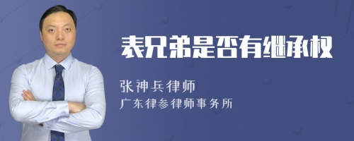 表兄弟是否有继承权