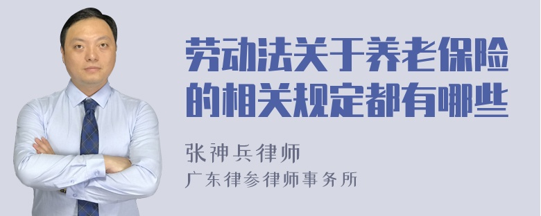 劳动法关于养老保险的相关规定都有哪些