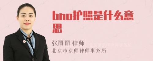 bno护照是什么意思