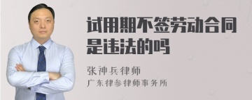 试用期不签劳动合同是违法的吗