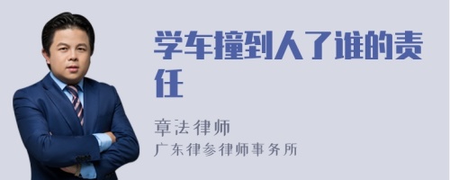 学车撞到人了谁的责任