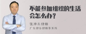 不能参加组织的生活会怎么办？