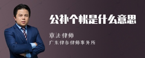 公补个帐是什么意思