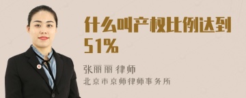 什么叫产权比例达到51%