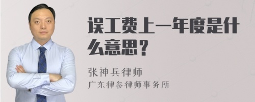 误工费上一年度是什么意思？