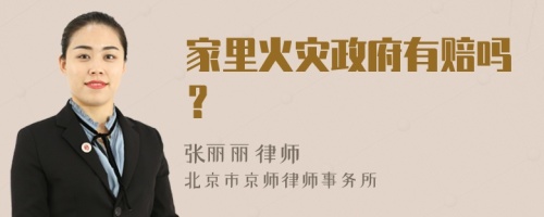 家里火灾政府有赔吗？