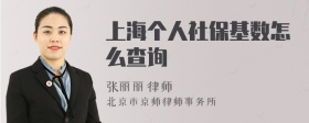 上海个人社保基数怎么查询