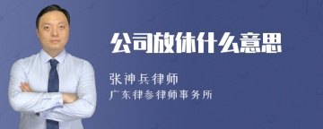 公司放休什么意思