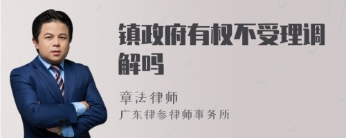 镇政府有权不受理调解吗