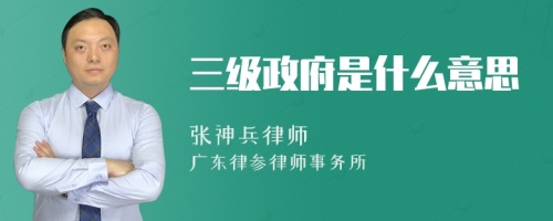 三级政府是什么意思