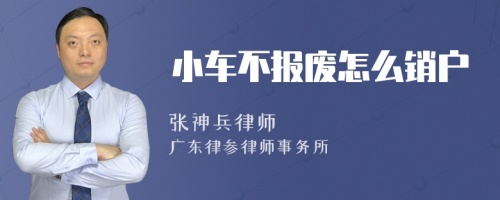 小车不报废怎么销户