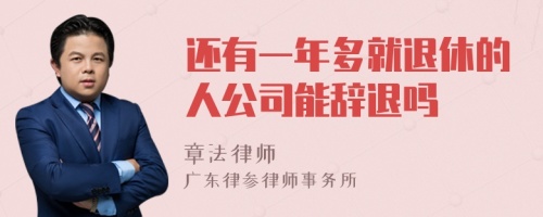 还有一年多就退休的人公司能辞退吗