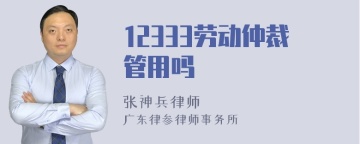 12333劳动仲裁管用吗