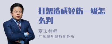 打架造成轻伤一级怎么判