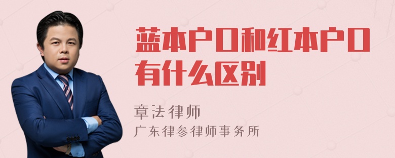 蓝本户口和红本户口有什么区别