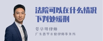 法院可以在什么情况下判处缓刑