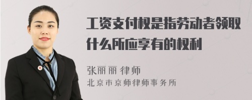 工资支付权是指劳动者领取什么所应享有的权利