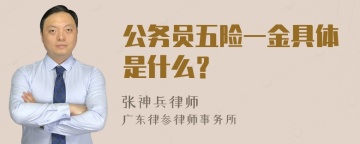 公务员五险一金具体是什么？