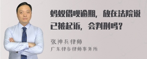 蚂蚁借呗逾期，放在法院说已被起诉，会判刑吗？