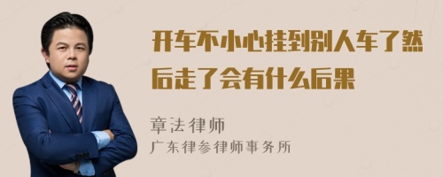 开车不小心挂到别人车了然后走了会有什么后果