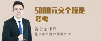 5000元交个税是多少