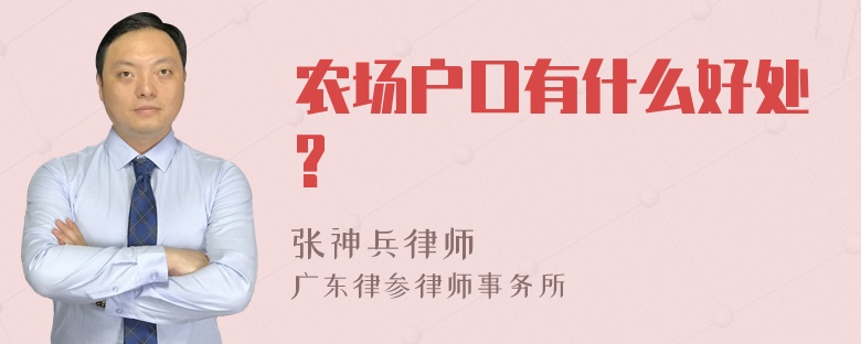 农场户口有什么好处?