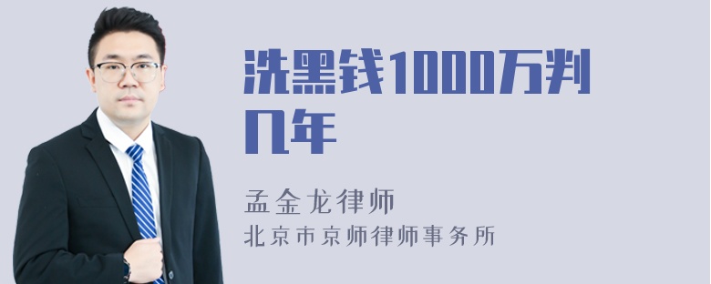 洗黑钱1000万判几年