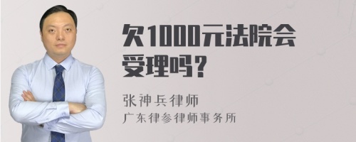 欠1000元法院会受理吗？