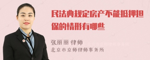 民法典规定房产不能抵押担保的情形有哪些